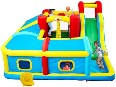 Casa salto inflable túnel largo piscina