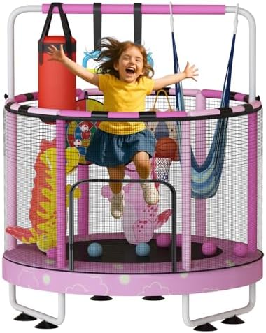 Trampolín redondo siete en uno altura regulable