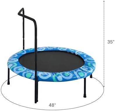 Trampolín plegable con pasamanos suave