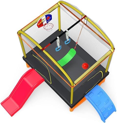 Trampolín rectangular multifuncional siete actividades