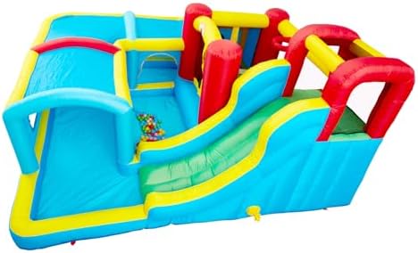 Casa salto inflable túnel largo piscina