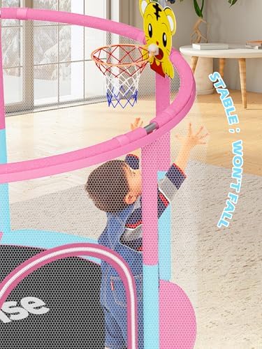 Trampolín compacto con juegos adicionales