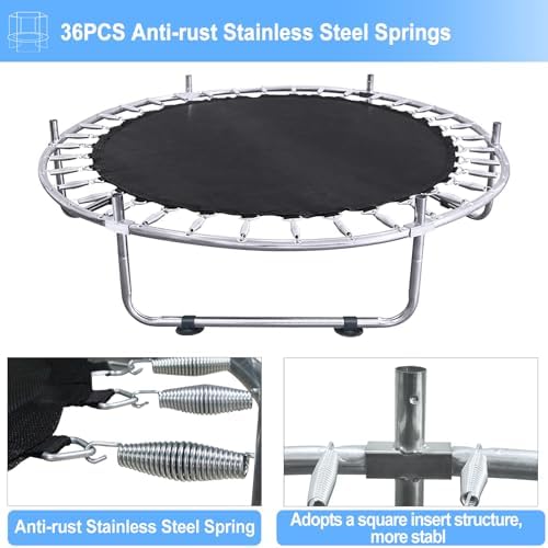 Trampolín seguro sin espacios peligrosos